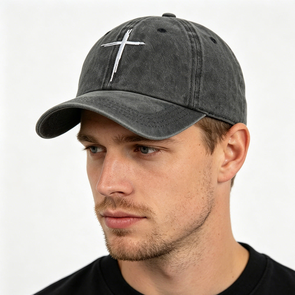 Cross Embroidered Baseball Cap casual men women hat