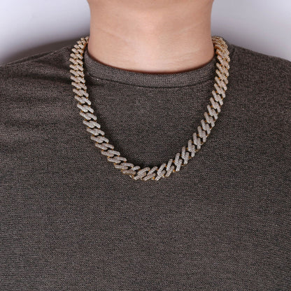 Miami Cuban Hip Hop Necklace gold chain front view
