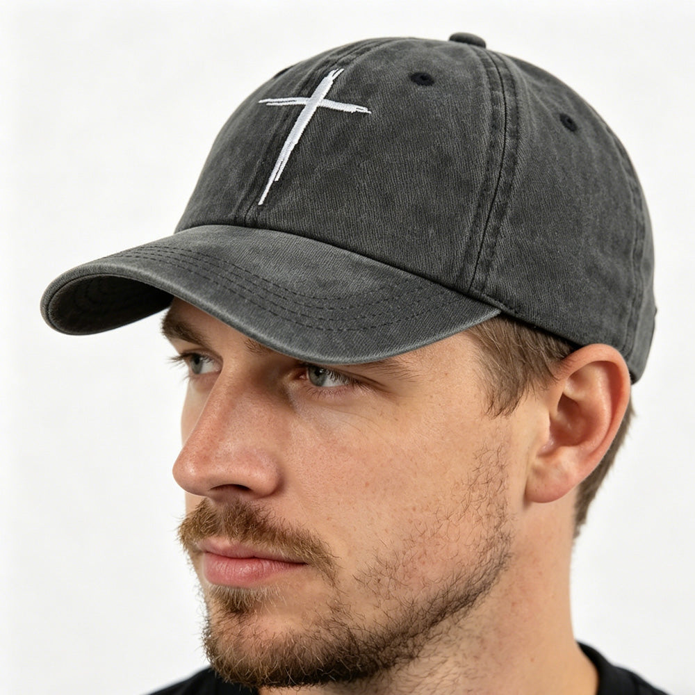 Cross Embroidered Baseball Cap casual men women hat