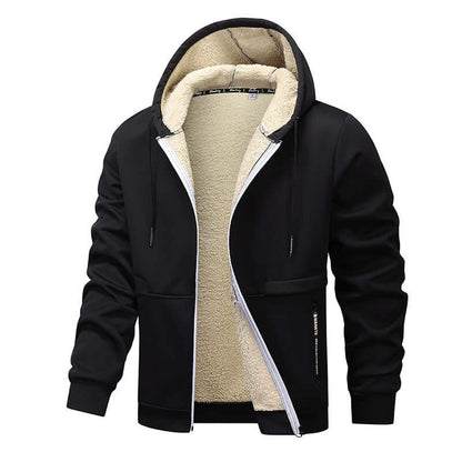 Men’s heavyweight fleece hoodie with sherpa lining 