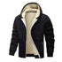 Men’s heavyweight fleece hoodie with sherpa lining 